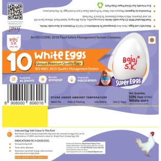 10 Eggs Pack- White Gold